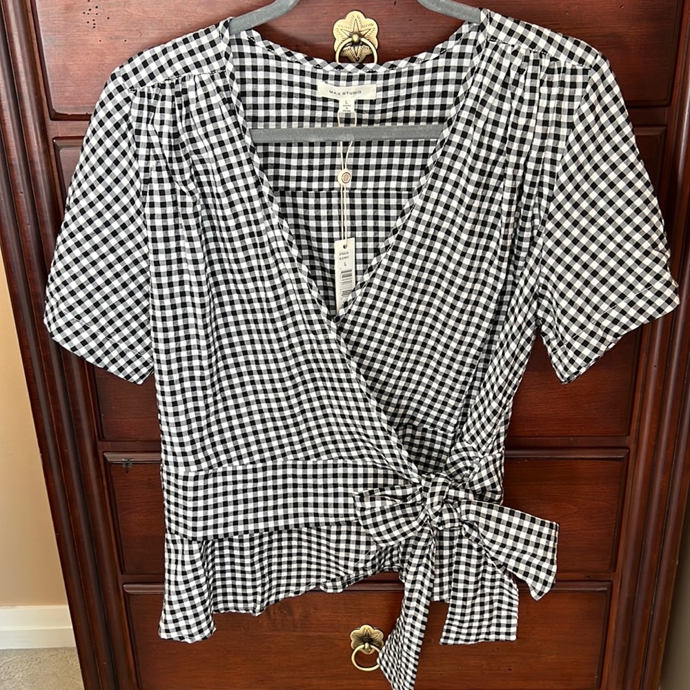 Max Studio Wrap Top